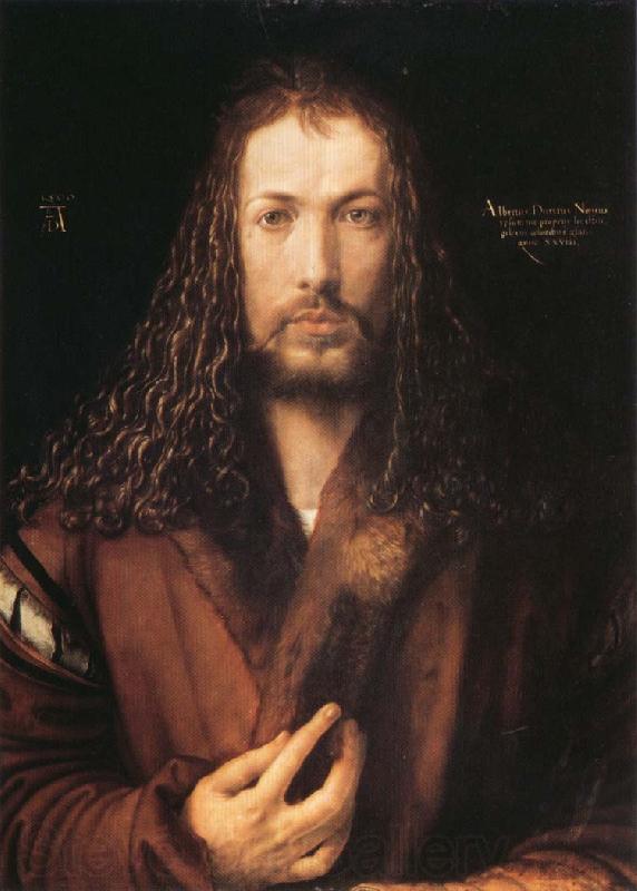 Albrecht Durer Self-Portrait with Fur Coat Germany oil painting art